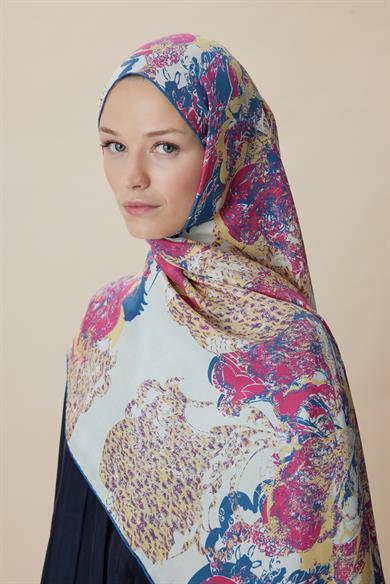 TUVANA PAMUK İPEK ŞAL 70*190 CM - NARÇİÇEĞİ