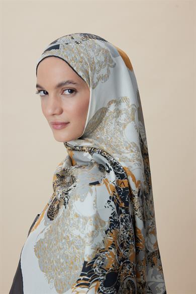 TUVANA PAMUK İPEK ŞAL 70*190 CM - TABA