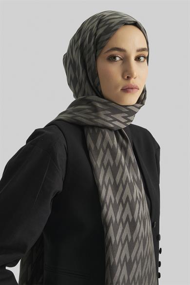 UMAY %100 İPEK JAKARLI ŞAL-FÜME
