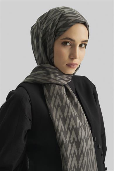 UMAY %100 İPEK JAKARLI ŞAL-FÜME
