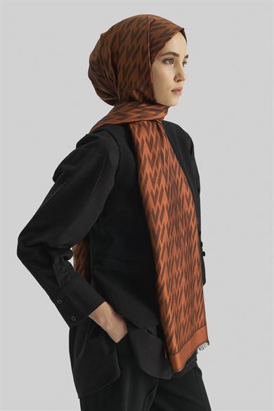 UMAY %100 İPEK JAKARLI ŞAL-TARÇIN