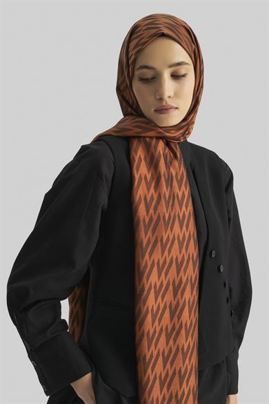 UMAY %100 İPEK JAKARLI ŞAL-TARÇIN