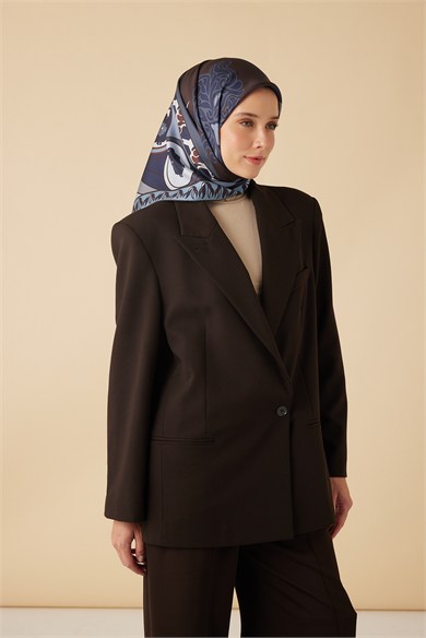 VERDA MULBERRY İPEK EŞARP 90*90 CM - İNDIGO