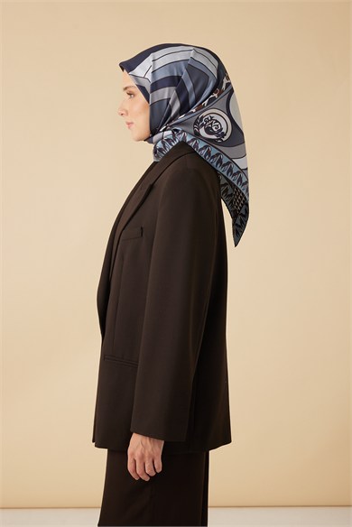 VERDA MULBERRY İPEK EŞARP 90*90 CM - İNDIGO