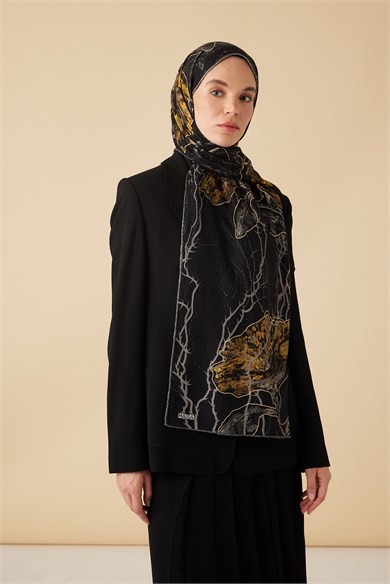 VUSLAT YÜN İPEK KAŞMİR ŞAL 70*200 CM - ANTRASİT