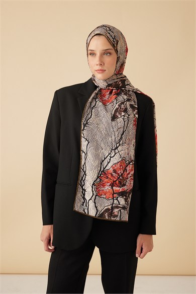 VUSLAT YÜN İPEK KAŞMİR ŞAL 70*200 CM - EKRU