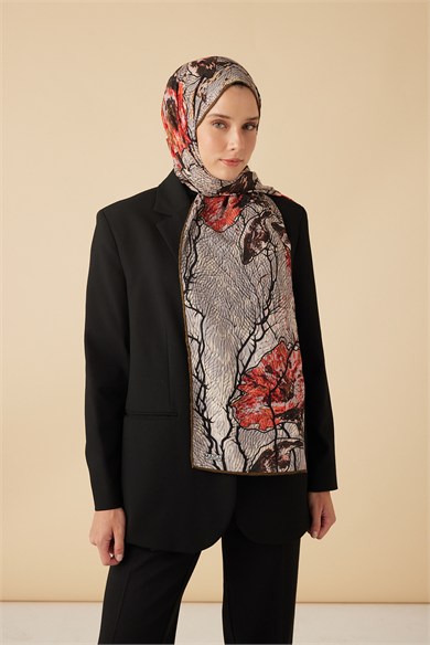 VUSLAT YÜN İPEK KAŞMİR ŞAL 70*200 CM - EKRU