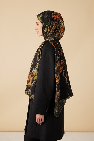 VUSLAT YÜN İPEK KAŞMİR ŞAL 70*200 CM - SİYAH