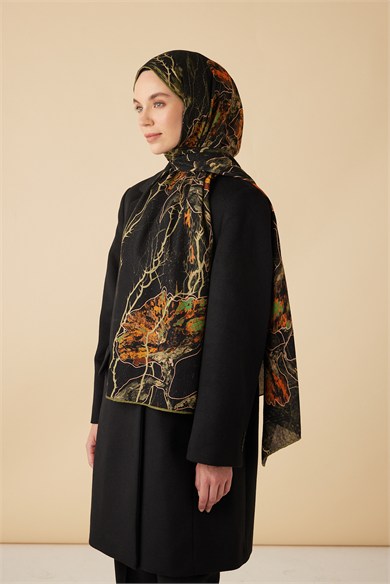 VUSLAT YÜN İPEK KAŞMİR ŞAL 70*200 CM - SİYAH