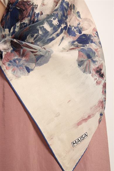 YONCA MULBERRY İPEK EŞARP 90*90 CM - GÜLKURUSU