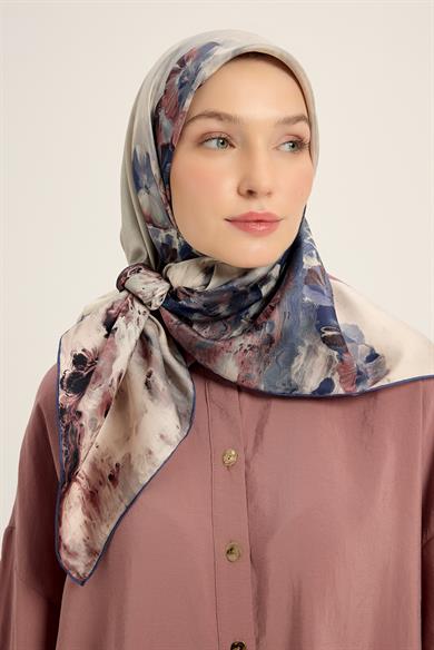YONCA MULBERRY İPEK EŞARP 90*90 CM - GÜLKURUSU