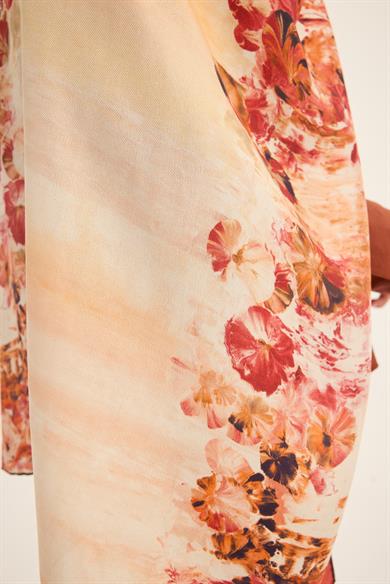 YONCA PAMUK İPEK ŞAL 70*190 CM - TURUNCU