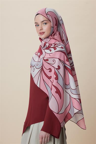 YOSUN PAMUK İPEK ŞAL 70*190 CM - PEMBE