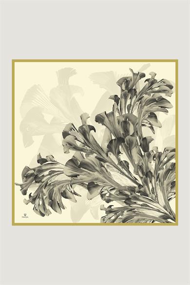 ZER TİVİL İPEK EŞARP 90*90 CM - KREM