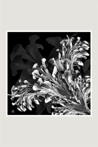 ZER TİVİL İPEK EŞARP 90*90 CM - SİYAH