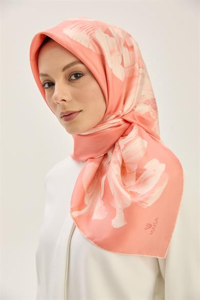 ZER TİVİL İPEK EŞARP 90*90 CM - SOMON