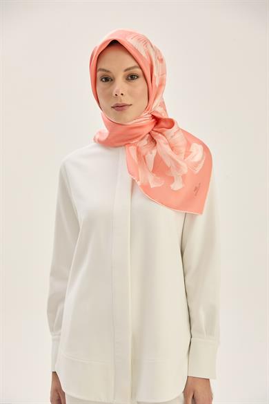 ZER TİVİL İPEK EŞARP 90*90 CM - SOMON