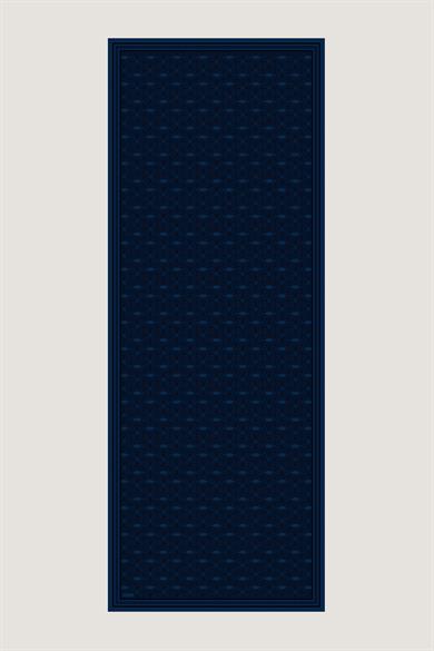 ZERRE KREP İPEK ŞAL 70*190 CM - LACİVERT