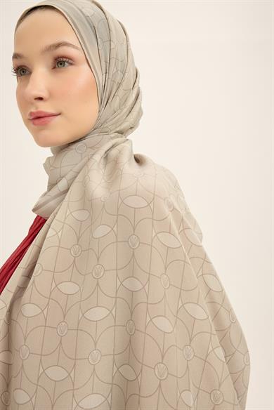 ZERRE KREP İPEK ŞAL 70*190 CM - VİZON