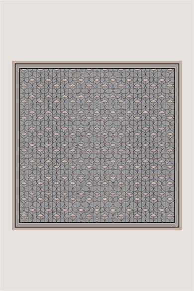 ZERRE TİVİL İPEK EŞARP 90*90 CM - GRİ