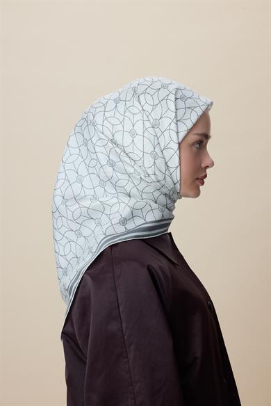 ZERRE TİVİL İPEK EŞARP 90*90 CM - K. GRİ