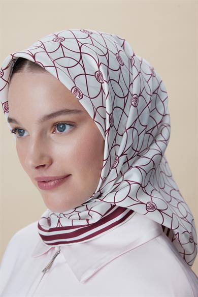 ZERRE TİVİL İPEK EŞARP 90*90 CM - K. FUŞYA