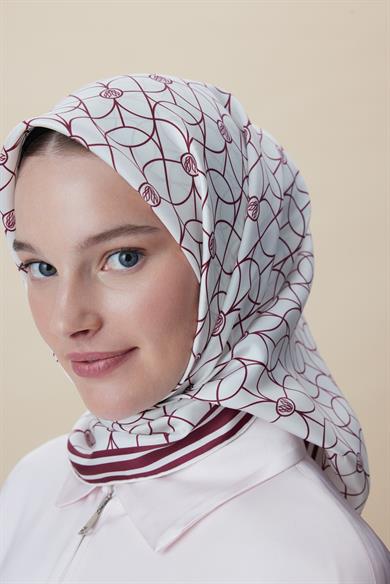 ZERRE TİVİL İPEK EŞARP 90*90 CM - K. FUŞYA