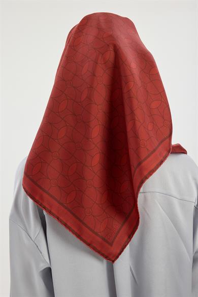 ZERRE TİVİL İPEK EŞARP 90*90 CM - KIRMIZI