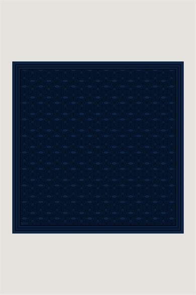 ZERRE TİVİL İPEK EŞARP 90*90 CM - LACİVERT