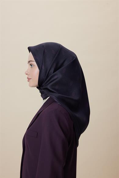 ZERRE TİVİL İPEK EŞARP 90*90 CM - MÜRDÜM