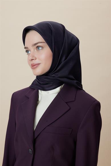 ZERRE TİVİL İPEK EŞARP 90*90 CM - MÜRDÜM