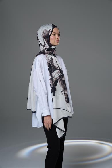 ZİA MODAL İPEK ŞAL 70*190 - EKRU