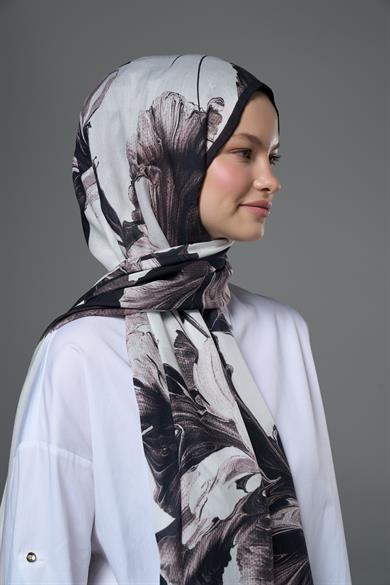 ZİA MODAL İPEK ŞAL 70*190 - EKRU