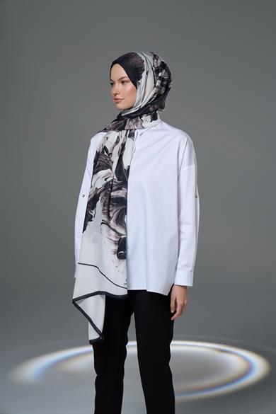 ZİA MODAL İPEK ŞAL 70*190 - EKRU