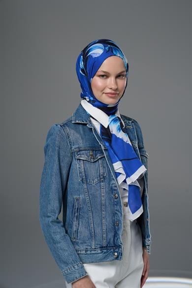 ZİA MODAL İPEK ŞAL 70*190 - SAKS