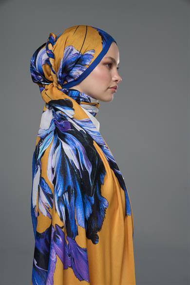 ZİA MODAL İPEK ŞAL 70*190 - SARI
