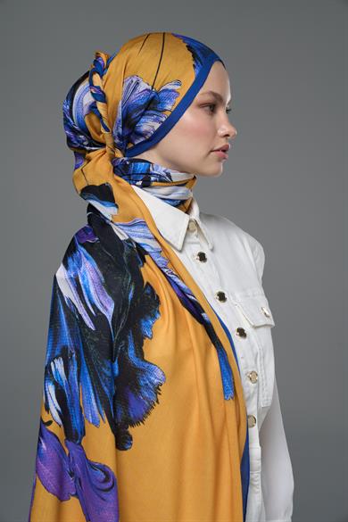 ZİA MODAL İPEK ŞAL 70*190 - SARI