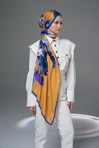 ZİA MODAL İPEK ŞAL 70*190 - SARI