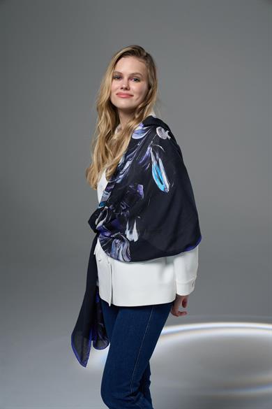 ZİA MODAL İPEK ŞAL 70*190 - SİYAH