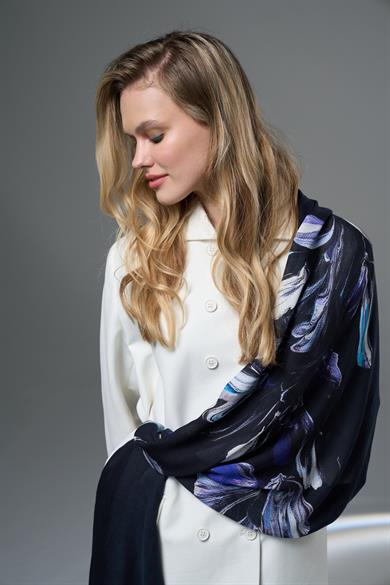 ZİA MODAL İPEK ŞAL 70*190 - SİYAH