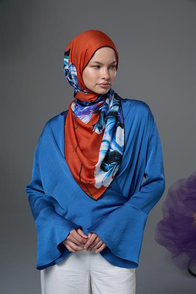 ZİA MODAL İPEK ŞAL 70*190 - TURUNCU