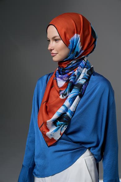 ZİA MODAL İPEK ŞAL 70*190 - TURUNCU