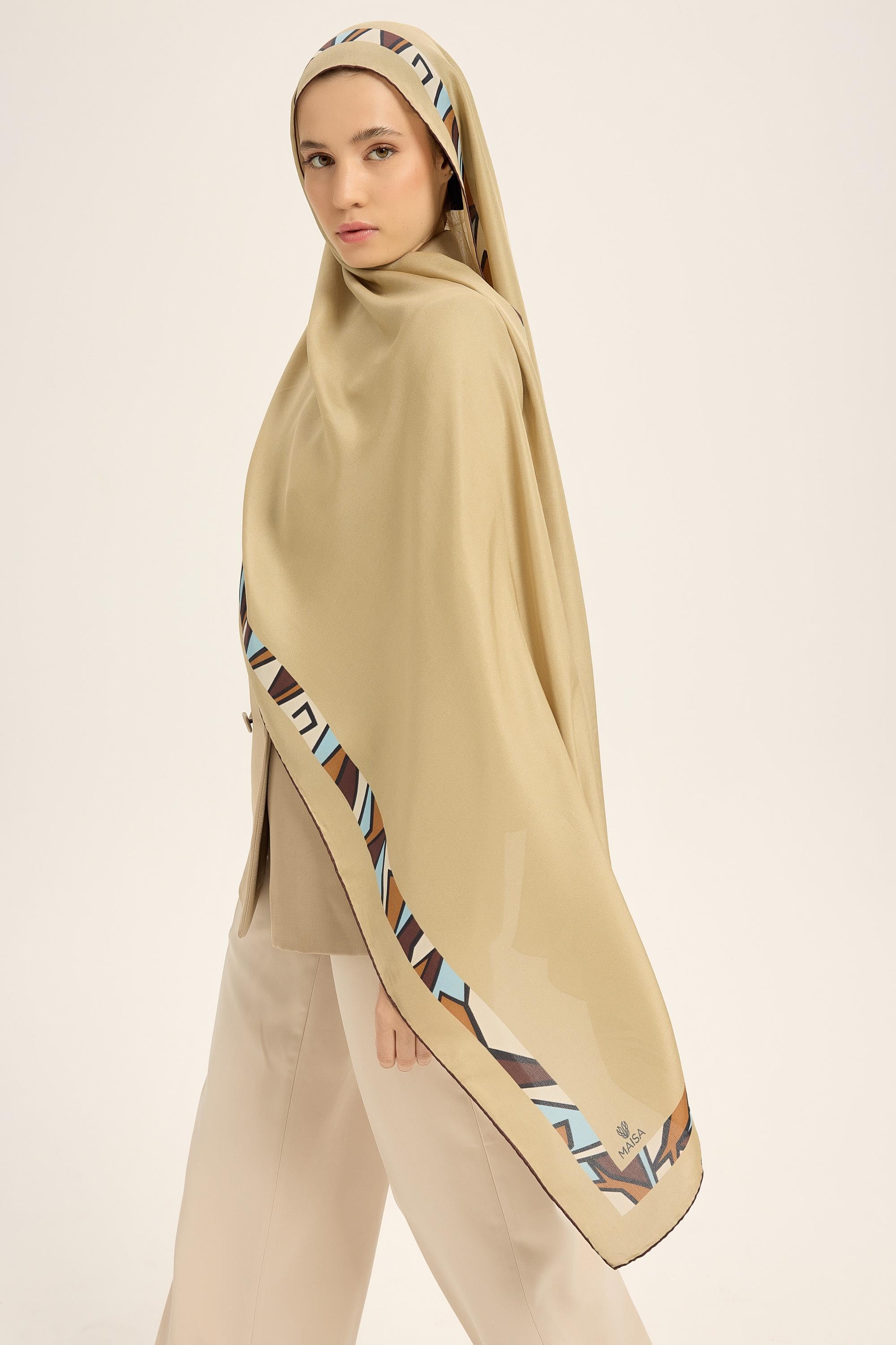 ADEN PAMUK İPEK ŞAL 70*190 CM - CAMEL
