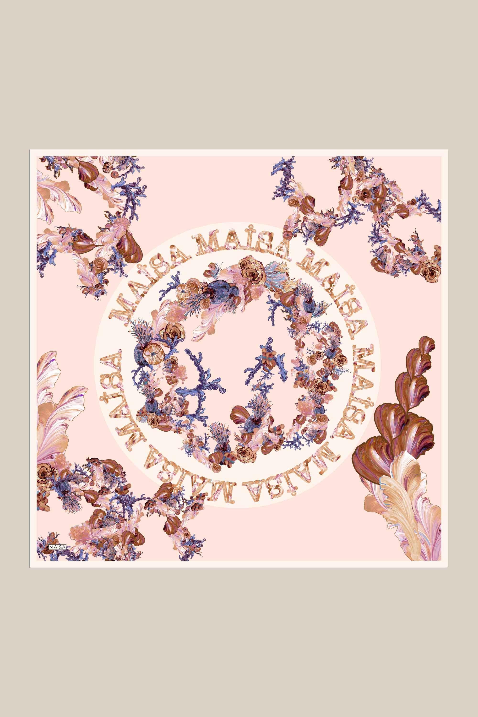 AHU TİVİL İPEK EŞARP 90*90 CM - PEMBE