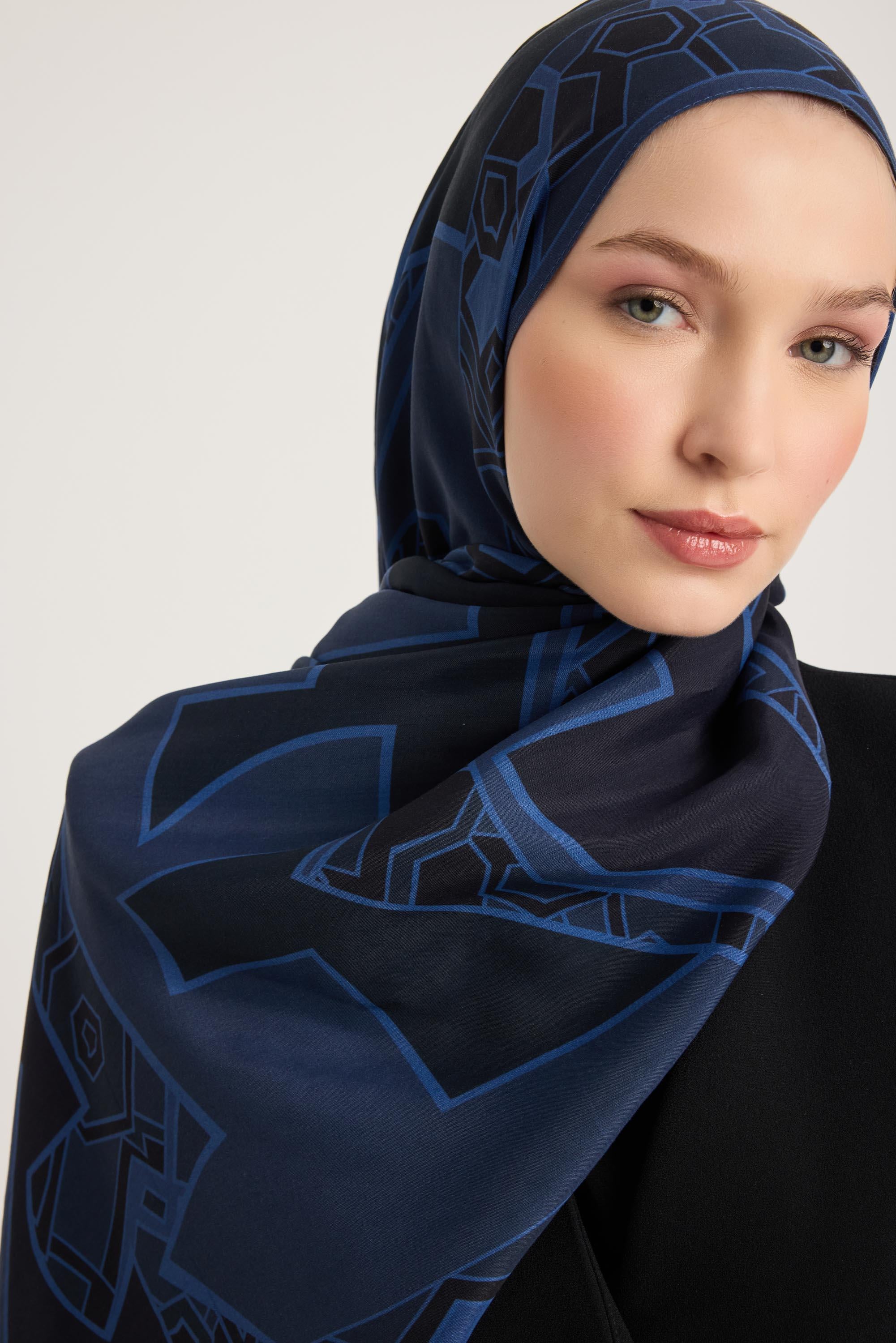 ALEV FLOŞ VİSKON ŞAL 70*190 CM - LACİVERT