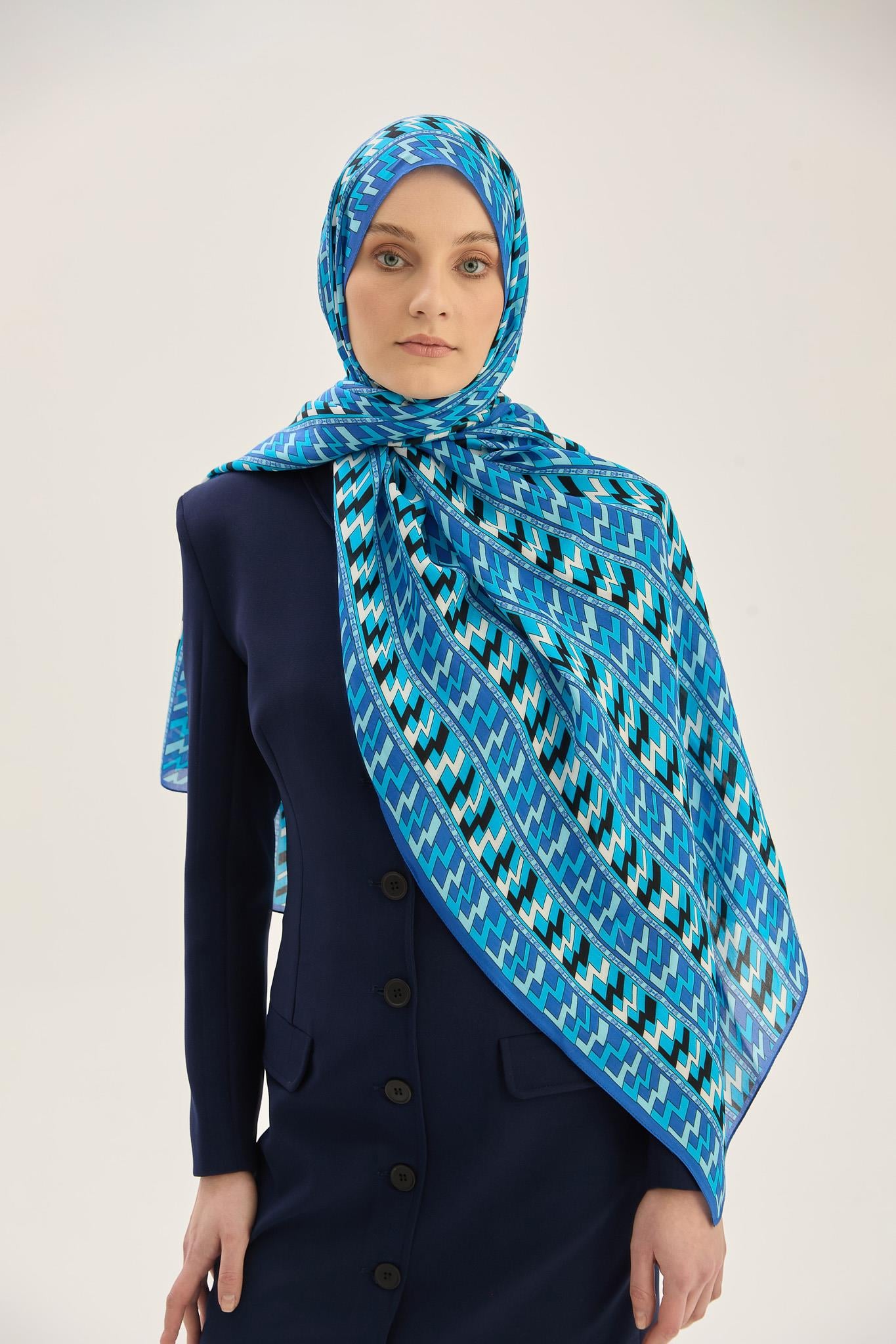 ARF FLOŞ VİSKON 70*190CM ŞAL - MAVİ 