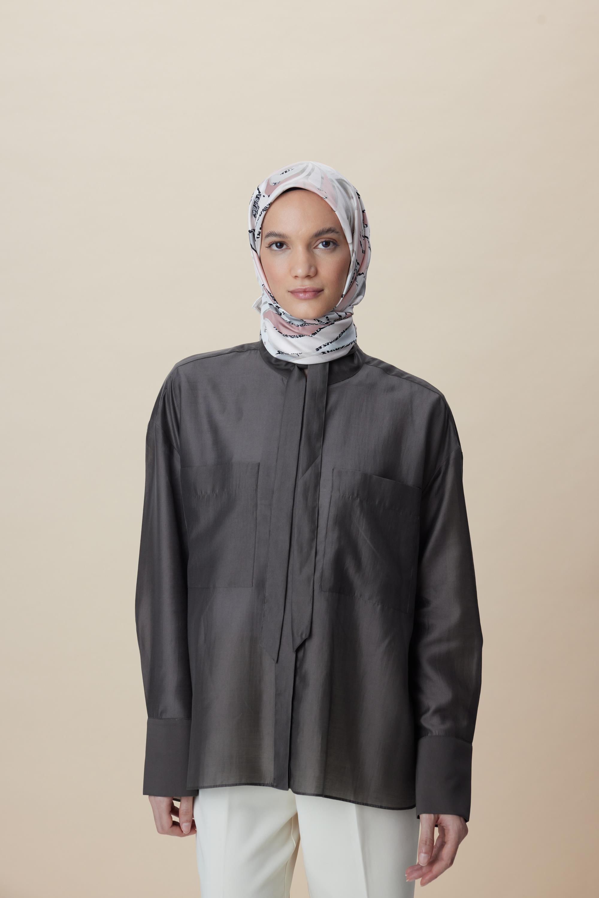 ATOL TİVİL İPEK EŞARP 90*90 CM - PUDRA PEMBE