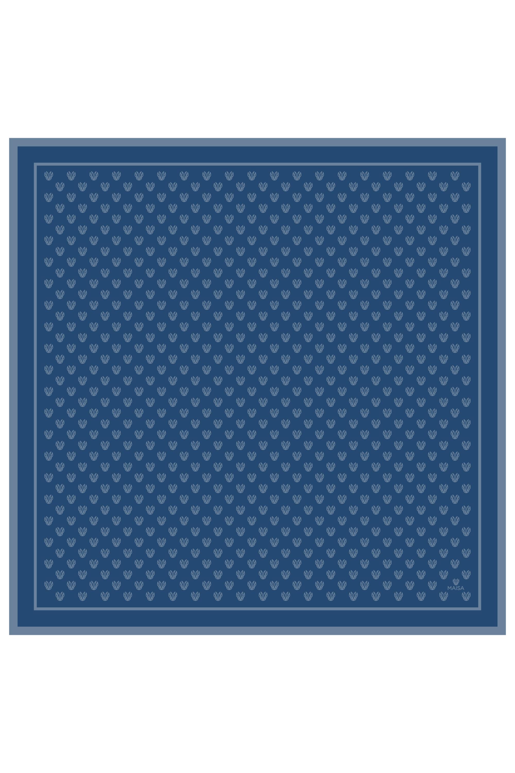 BİRCE TİVİL İPEK EŞARP 90*90 - MAVİ