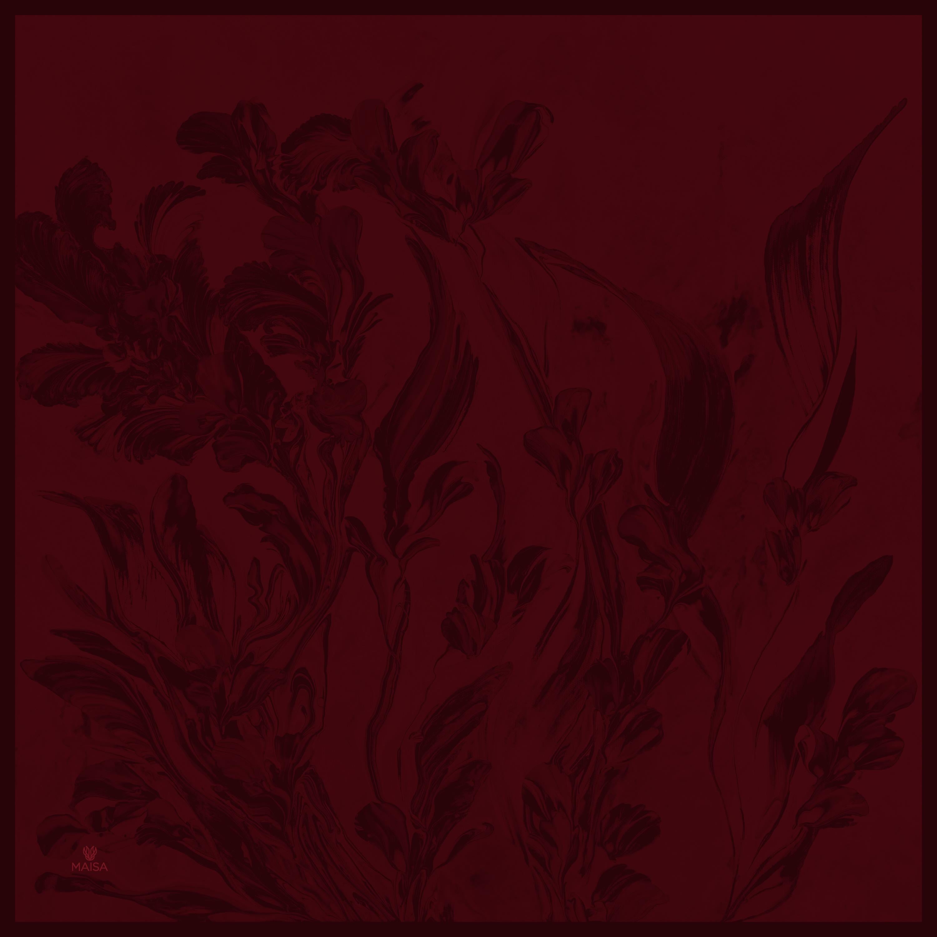 BUĞU MULBERRY İPEK EŞARP 90*90 CM - BORDO