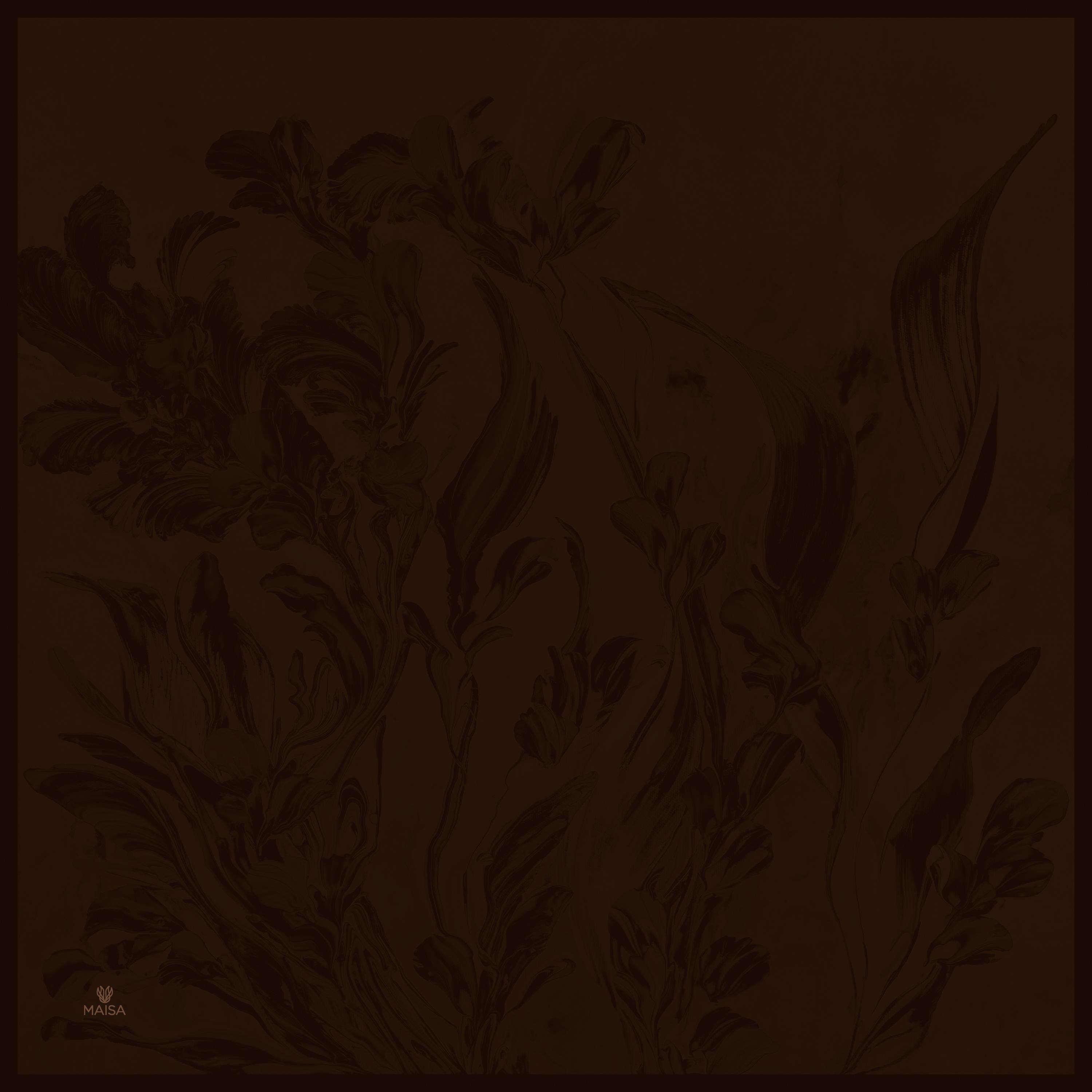 BUĞU MULBERRY İPEK EŞARP 90*90 CM - KAHVERENGİ